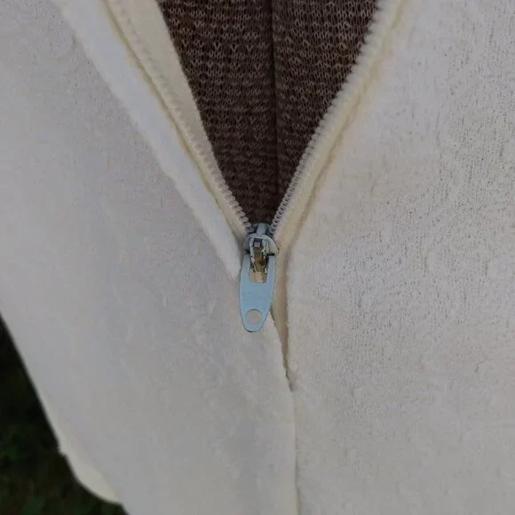 Vintage 60s Dress White Sleeveless Summer 35" Bust 32" Waist Mod GoGo Retro - Picture 11 of 12